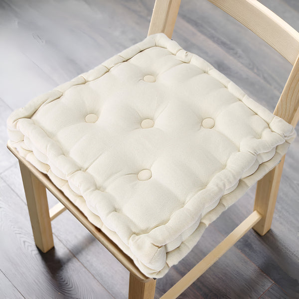 ELEGANT CHAIR PAD CREAM - GENEROUSLY SIZED AT 16X16X3 INCHES